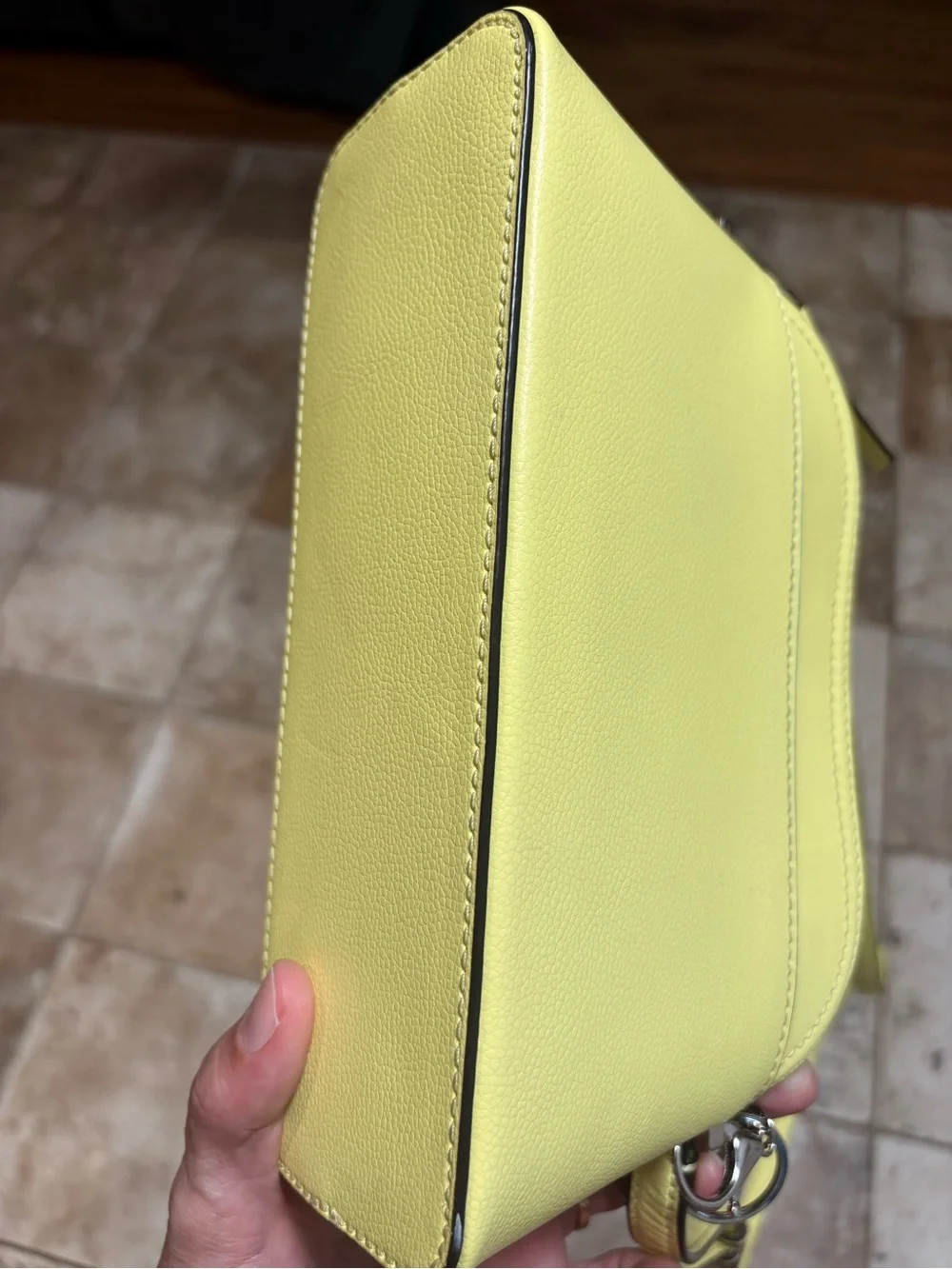 Kate Spade New York saffiano leather crossbody bag yellow